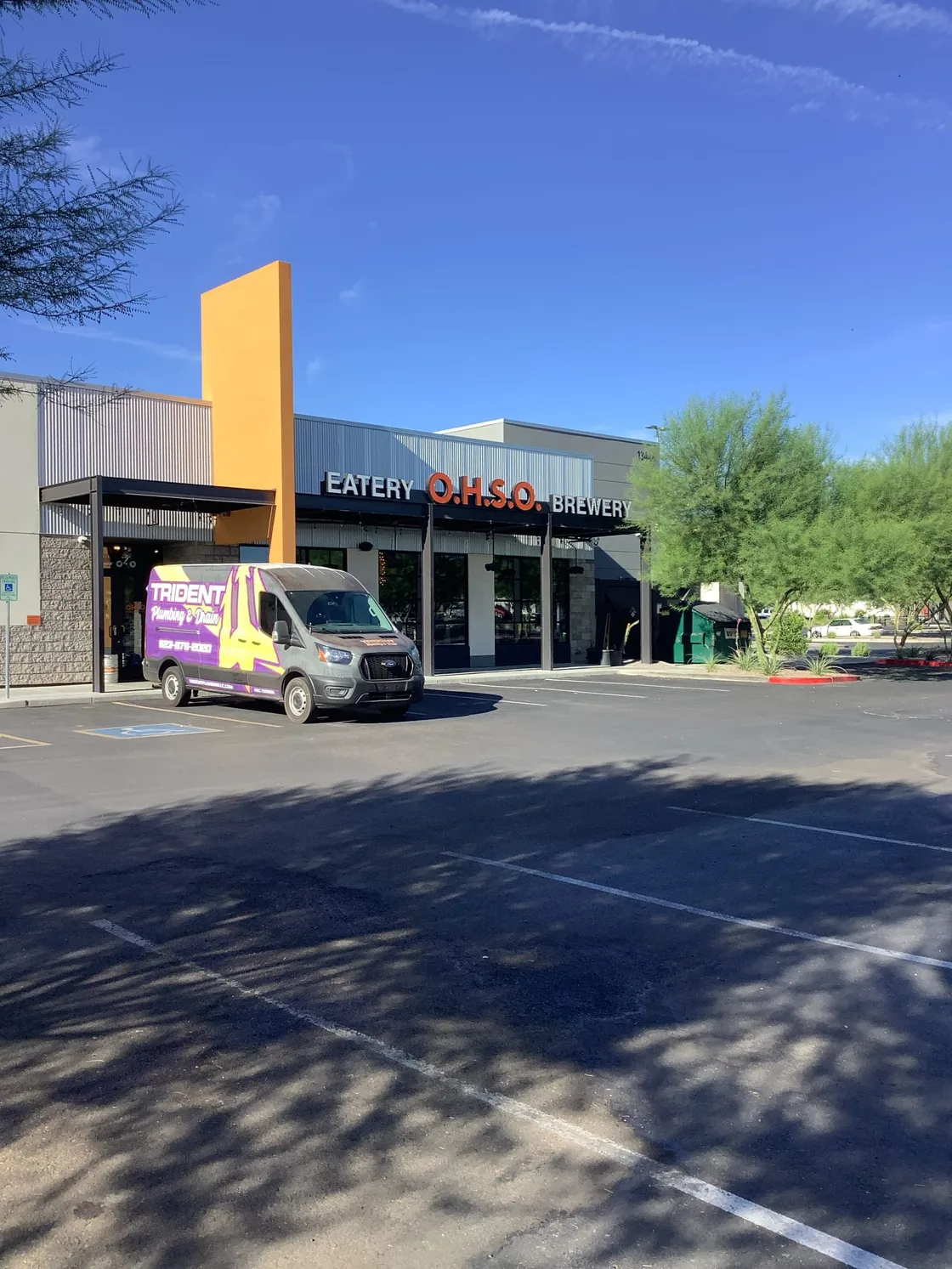 A Trident service van outside OHSO Brewery
