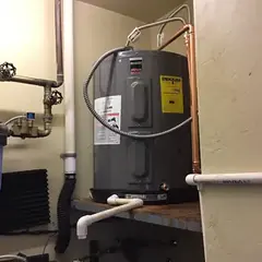 Commercial 30-gallon water heater installation
