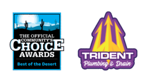 The official Your Choice Awards logo alongside the Trident Plumbing and Drain LLC company logo.