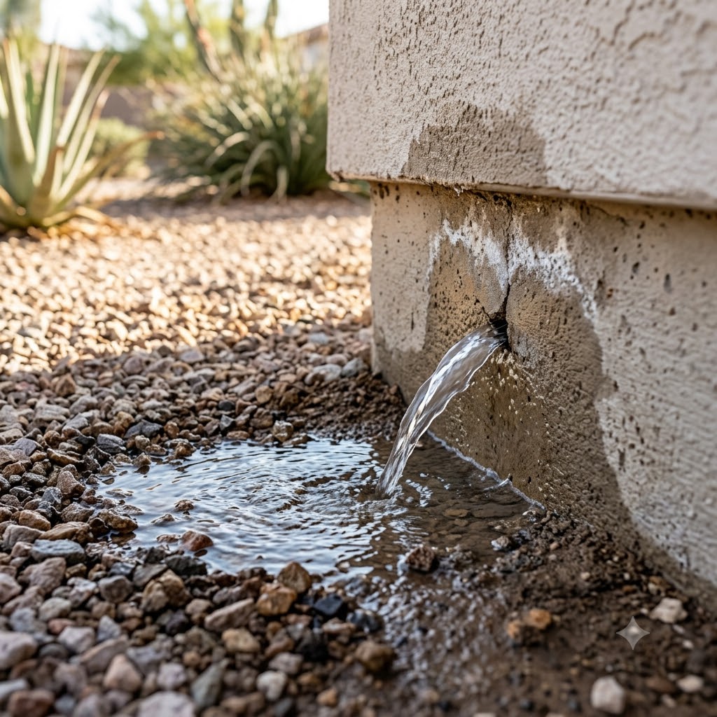 Water coming from foundation
