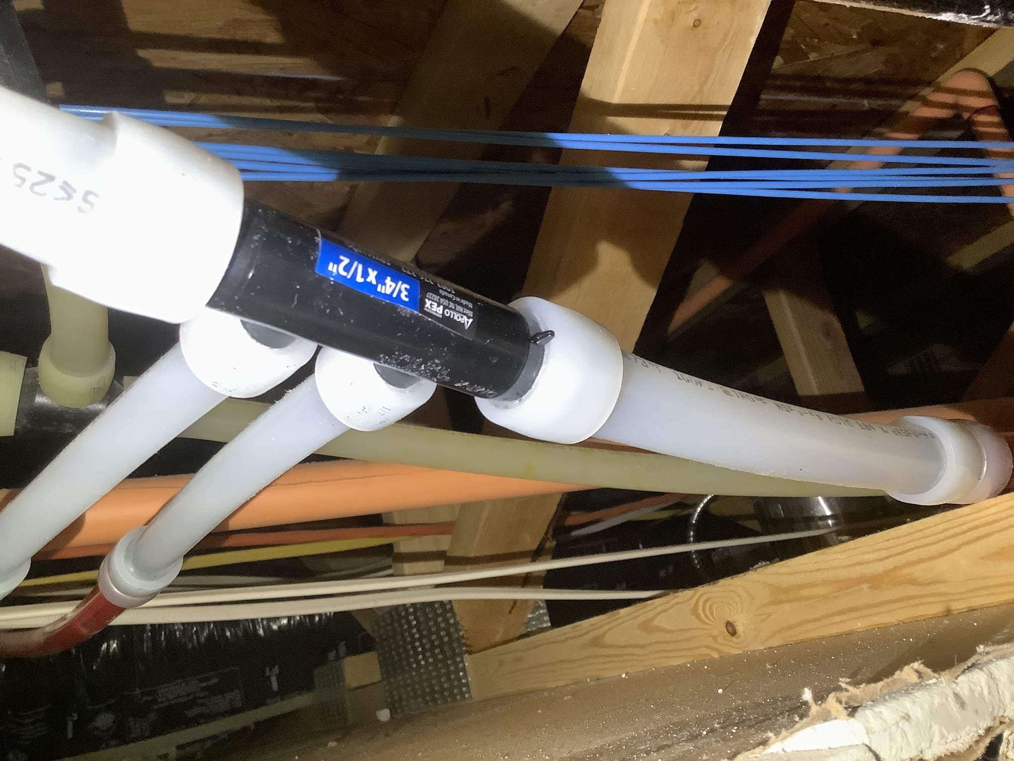 PEX pipe repair inside an Arizona home after a plumbing leak