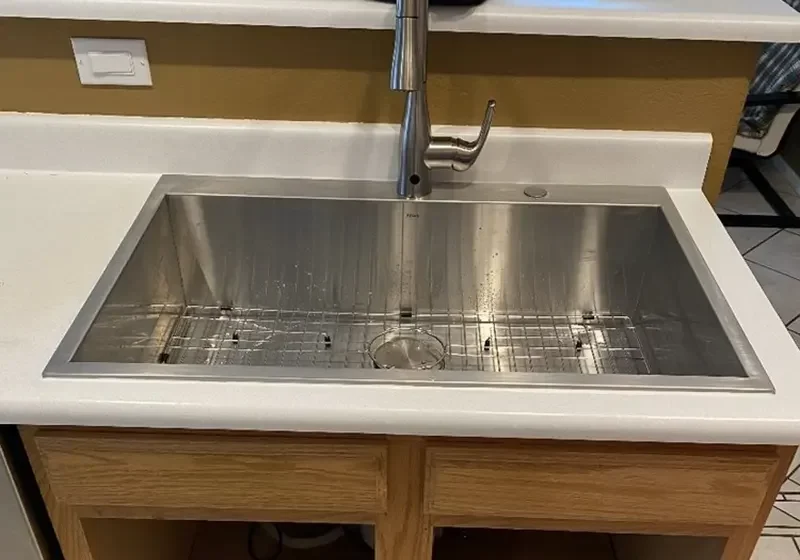 kitchen drain installation