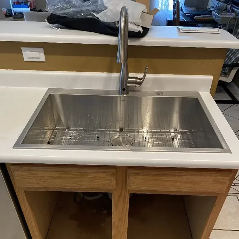 kitchen drain installation