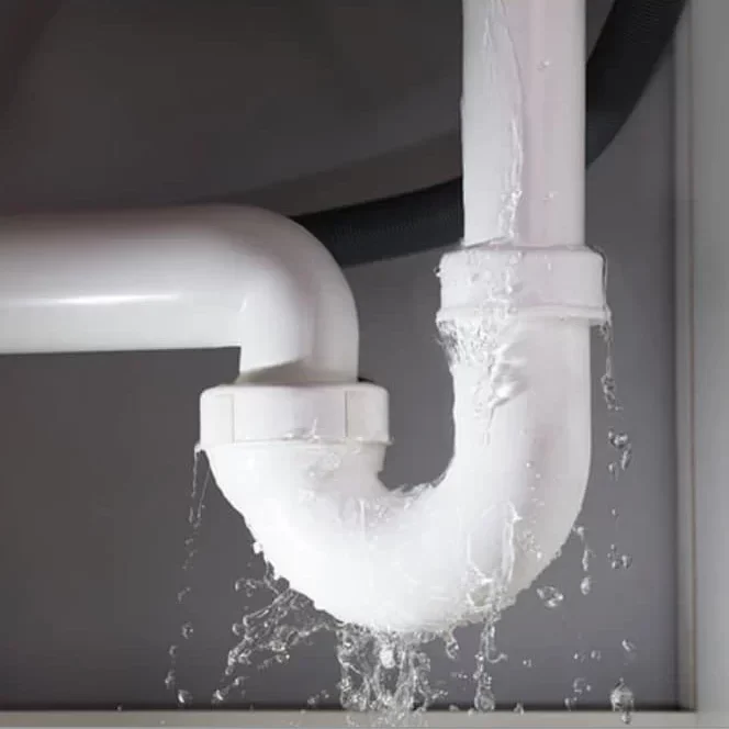 leaky pipe under sink