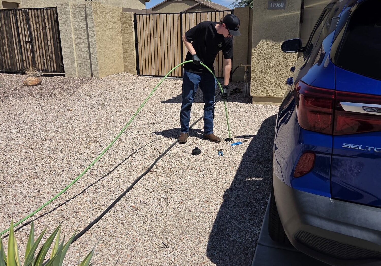 Hydro-jetting in process