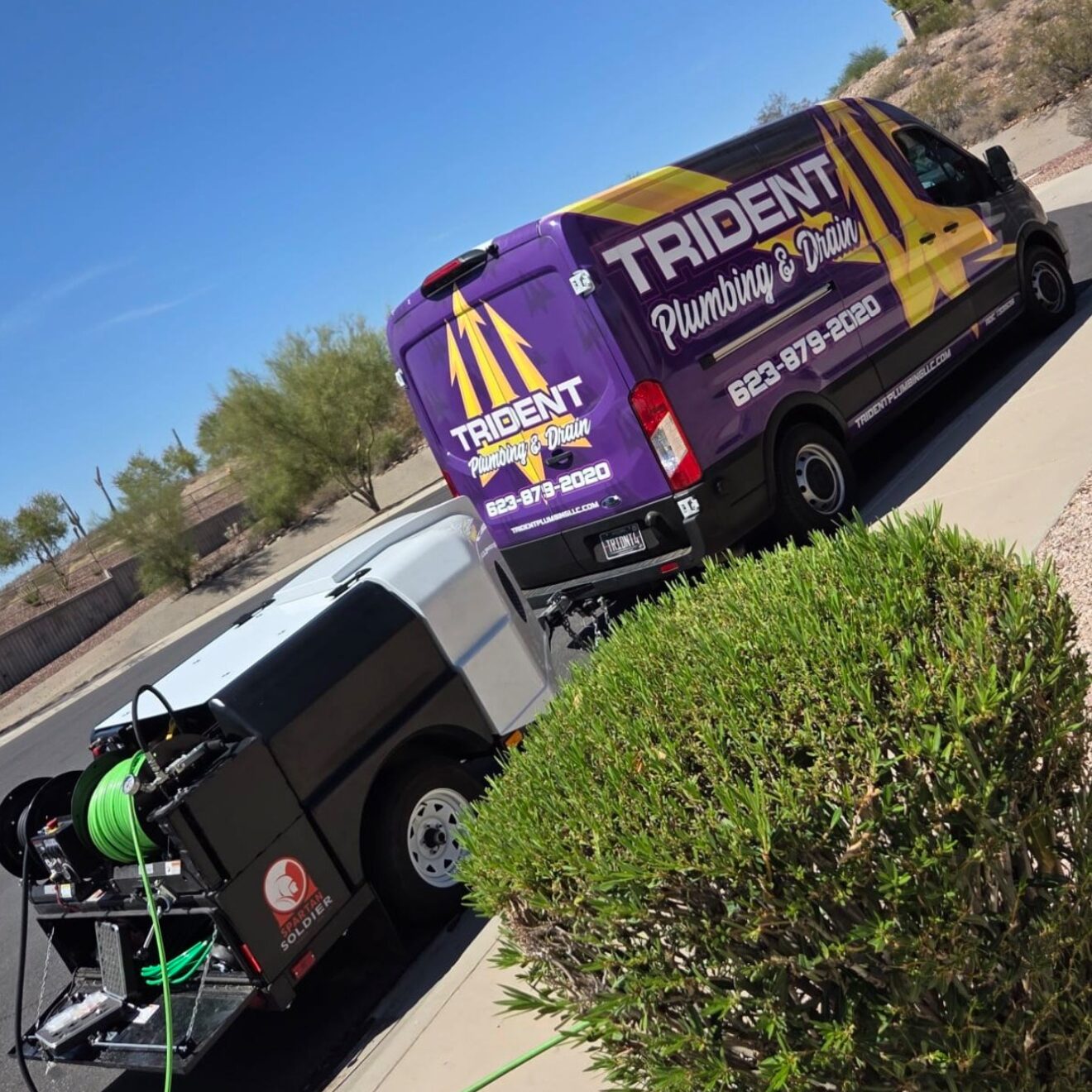 van with jetter hooked up
